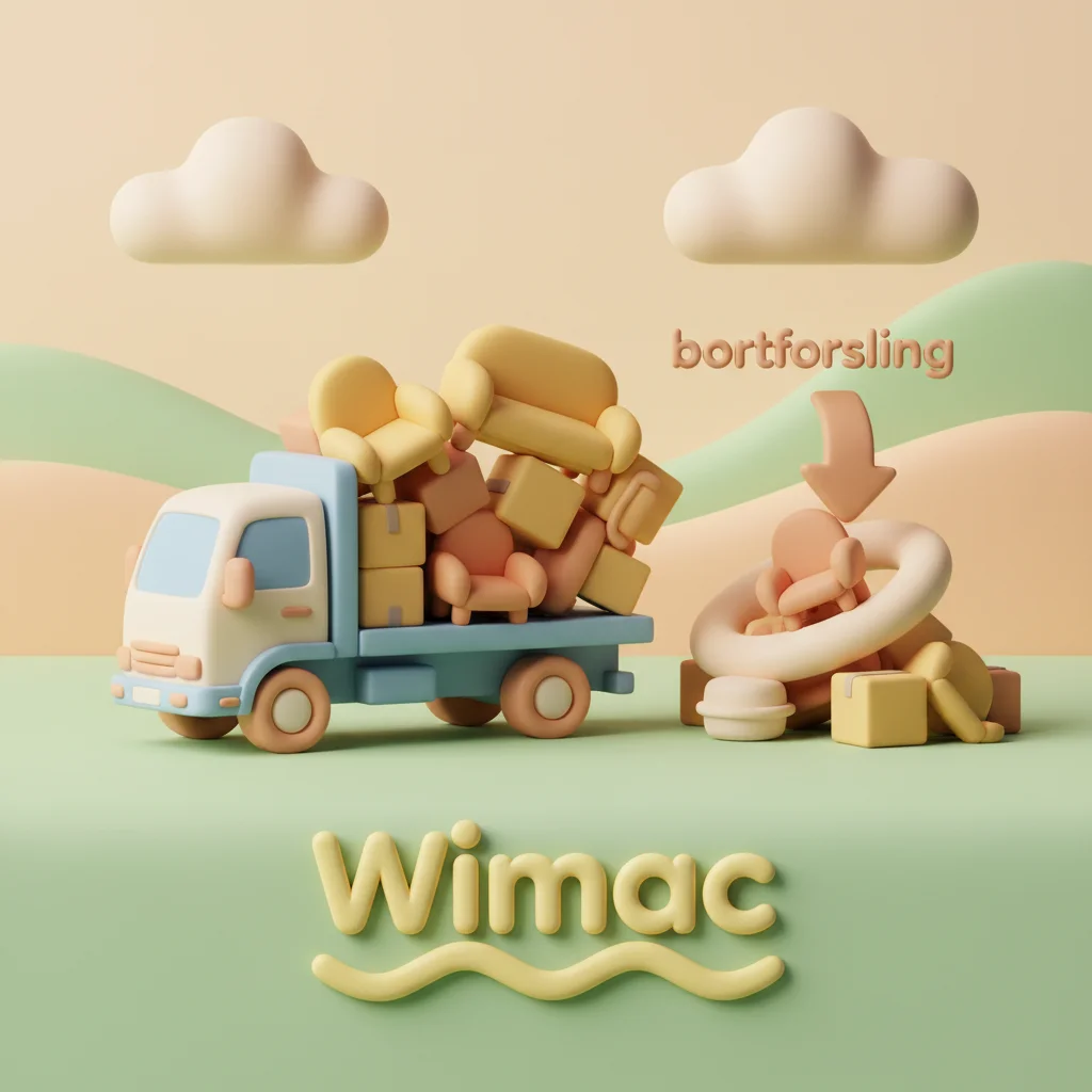 bortforsling möbler illustration