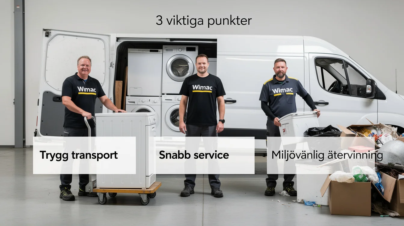 Kostnadsfaktorer och en transparent prissättning - Hjälp med att hämta vitvaror och skräp